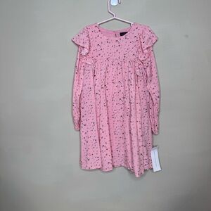 French Connection Pink Dotted Ruffle Dress size s=4/5